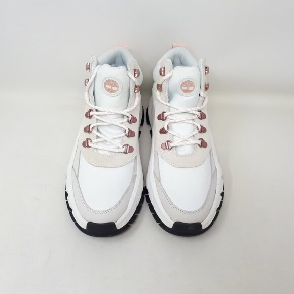 Timberland TBL Turbo Mid Hiker Hiking Boot Shoe White Suede Womens Size 9 US NEW - Picture 8 of 12